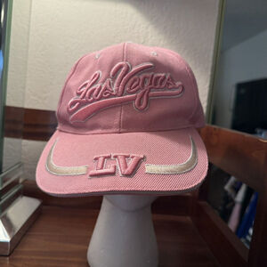 Las Vegas Pink Hat Embroidered Adjustable Baseball Adult Cap